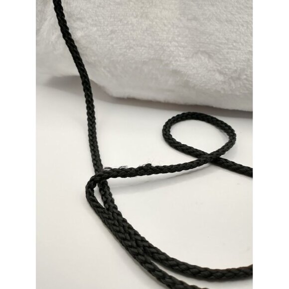 Vintage Black Rayon Satin Clutch Crossbody Purse with Bow & Snap Closure - Picture 9 of 11